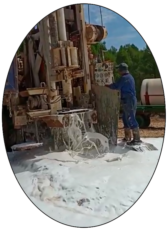 Haciendo el pozo de agua
